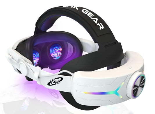 Premium Comfort Head Strap with Extended Battery Life 8000mAh - RGB Lights - Compatable with Oculus/Quest 2